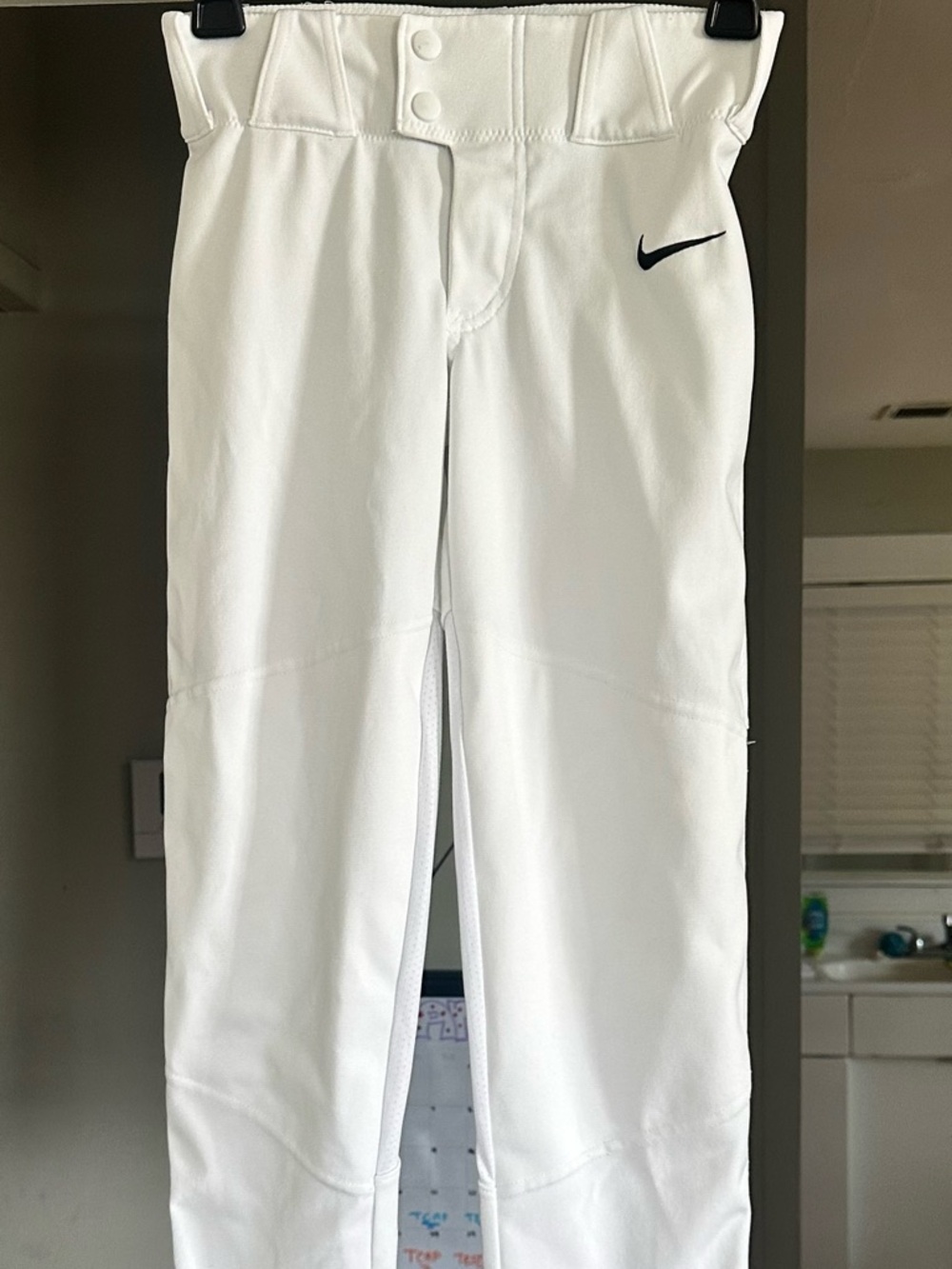 Nike White Team Engineered Baseball Pants with Black Logo